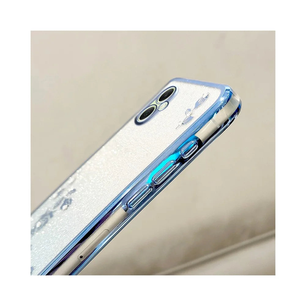 KADEM For Samsung Galaxy A06 4G Case Flower Pattern TPU Gradient Phone Cover with Lanyards - Rose Gold - 7