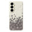For Samsung Galaxy A56 5G Case Grey Flowers Pattern Printing Straight Edge TPU Phone Back Cover - Beige - 1