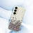 For Samsung Galaxy A56 5G Case Grey Flowers Pattern Printing Straight Edge TPU Phone Back Cover - Beige - 5