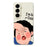 For Samsung Galaxy A56 5G Case Make Faces Kid Pattern Printing Straight Edge TPU Phone Back Cover - Beige - 1