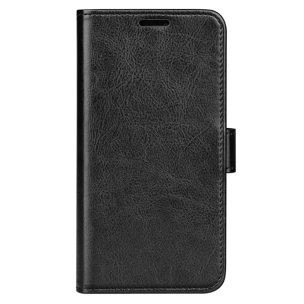 For Samsung Galaxy S23 Ultra PU Leather+TPU Phone Case Stand Wallet Crazy Horse Texture Shockproof Cell Phone Cover - Black - 5