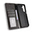 For Samsung Galaxy M36 5G Leather Case Wallet Stand Retro Texture Phone Cover - Black - 5