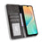 For Samsung Galaxy M36 5G Leather Case Wallet Stand Retro Texture Phone Cover - Black - 6