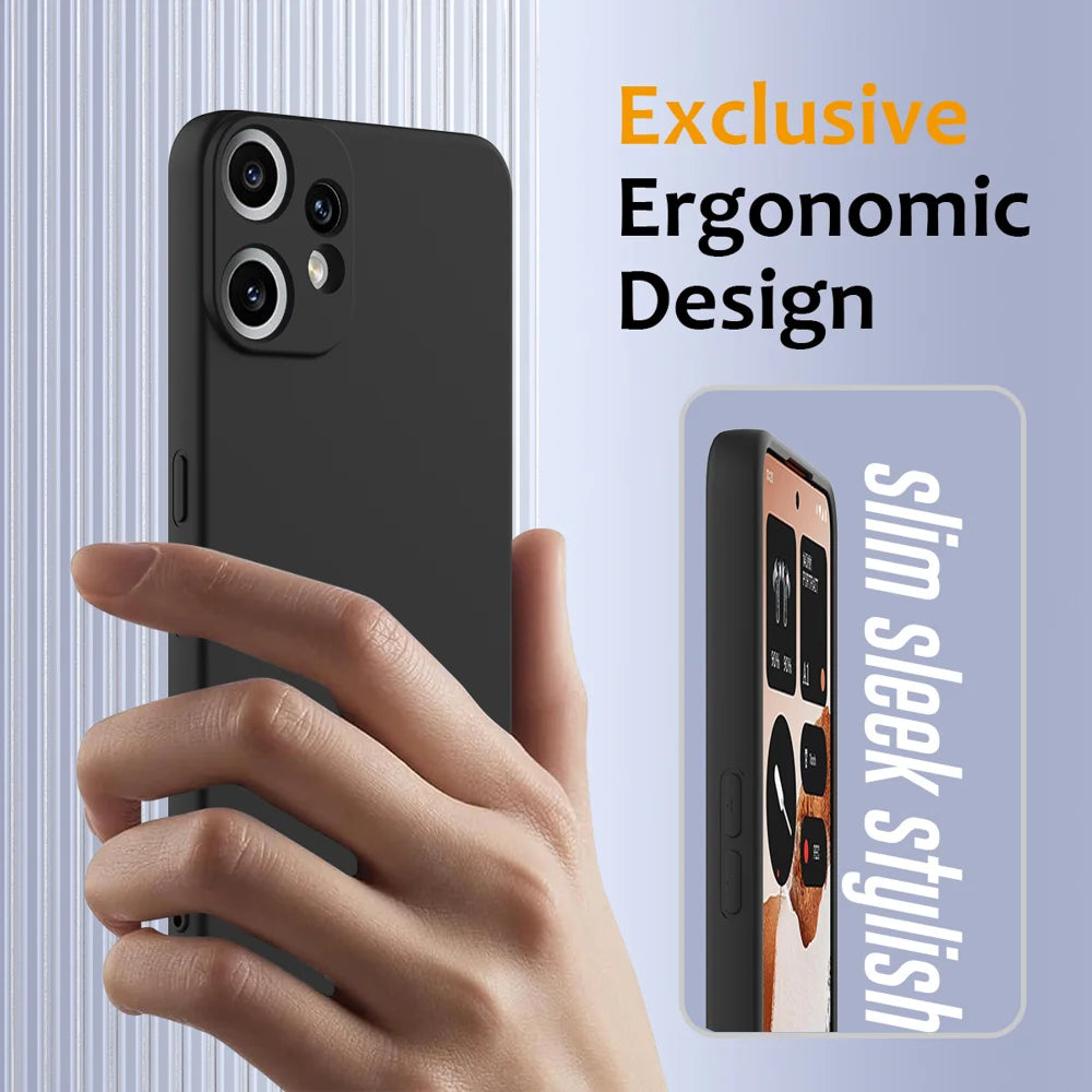 For Nothing CMF Phone 2 Pro Magnetic Case Anti-Drop Liquid Silicone Phone Cover - Black - 4