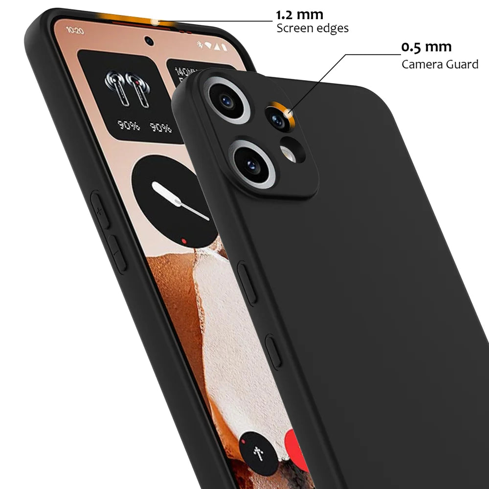 For Nothing CMF Phone 2 Pro Magnetic Case Anti-Drop Liquid Silicone Phone Cover - Black - 6