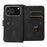 For iPhone 18 Pro / 17 Pro Zipper Wallet Case with 15 Card Slots and Strap Leather Phone Cover - Black - 2