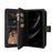 For iPhone 18 Pro / 17 Pro Zipper Wallet Case with 15 Card Slots and Strap Leather Phone Cover - Black - 3