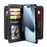 For iPhone 18 Pro Max / 17 Pro Max Leather Case with 10 Card Holder Phone Cover Stand - Black - 5