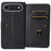 For iPhone Air Leather Case with 10 Card Holder Phone Cover Stand - Black - 3