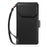 For iPhone Air Case with Multi-Card Holder and Strap PU Leather Phone Cover Stand - Black - 7