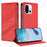 For OnePlus 13T 5G Phone Cases Punk Style Imprinted Wallet Stand Leather Cover - Red - 4