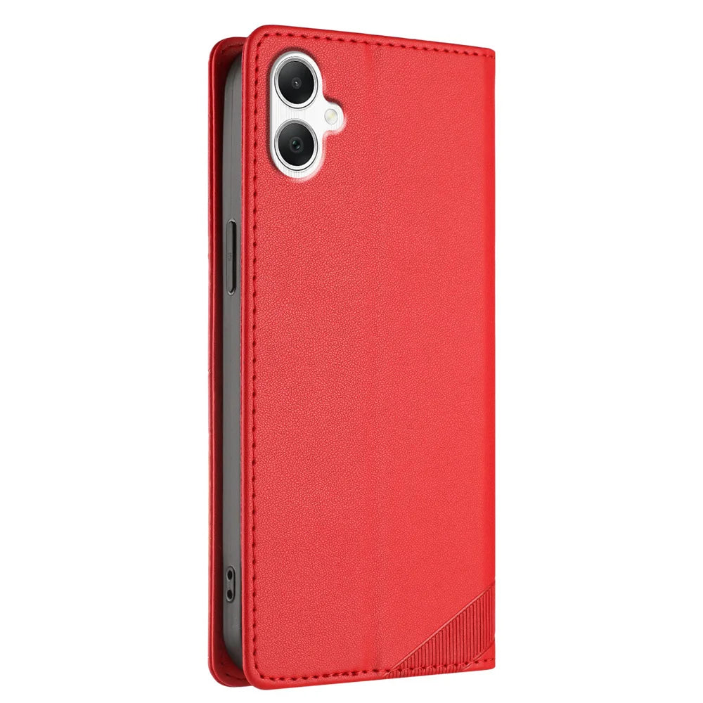 For Samsung Galaxy A08 5G / A08 4G / A07 4G / A06 4G / A06 5G Phone Cases Punk Style Imprinted Wallet Stand Leather Cover - Red - 2