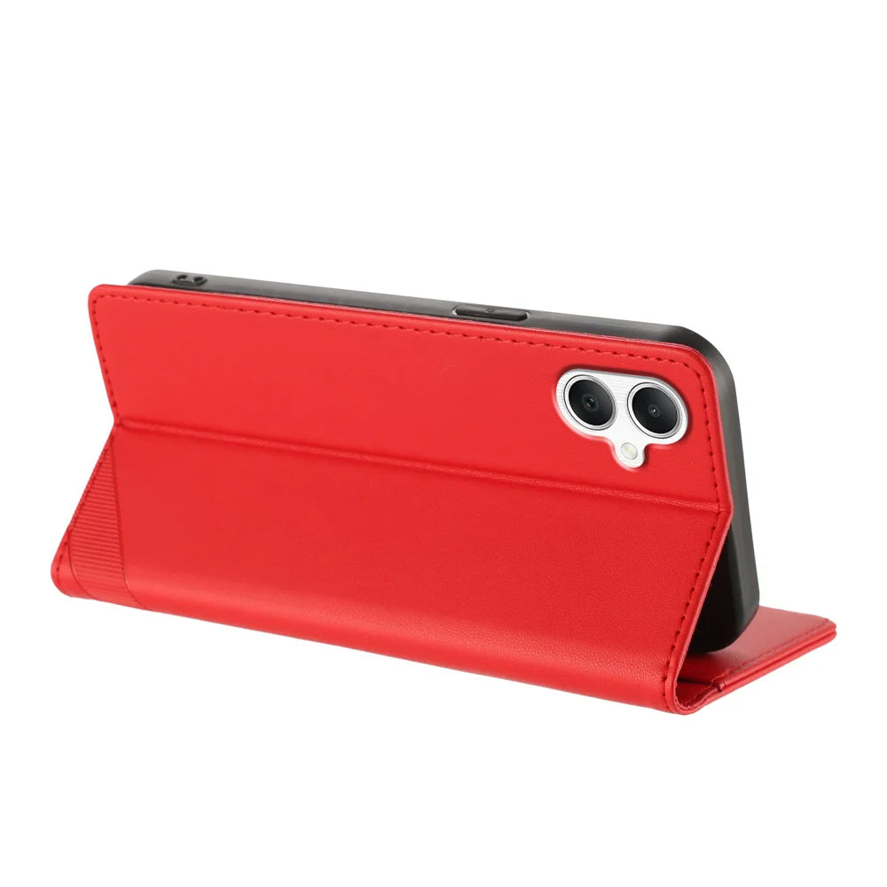 For Samsung Galaxy A08 5G / A08 4G / A07 4G / A06 4G / A06 5G Phone Cases Punk Style Imprinted Wallet Stand Leather Cover - Red - 3