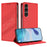 For Sony Xperia 1 VII Phone Cases Punk Style Imprinted Wallet Stand Leather Cover - Red - 4
