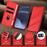For Sony Xperia 1 VII Phone Cases Punk Style Imprinted Wallet Stand Leather Cover - Red - 7