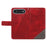 For iPhone Air Leather Case Geometric Line Design Wallet Phone Cover with Wrist Strap - Red - 3