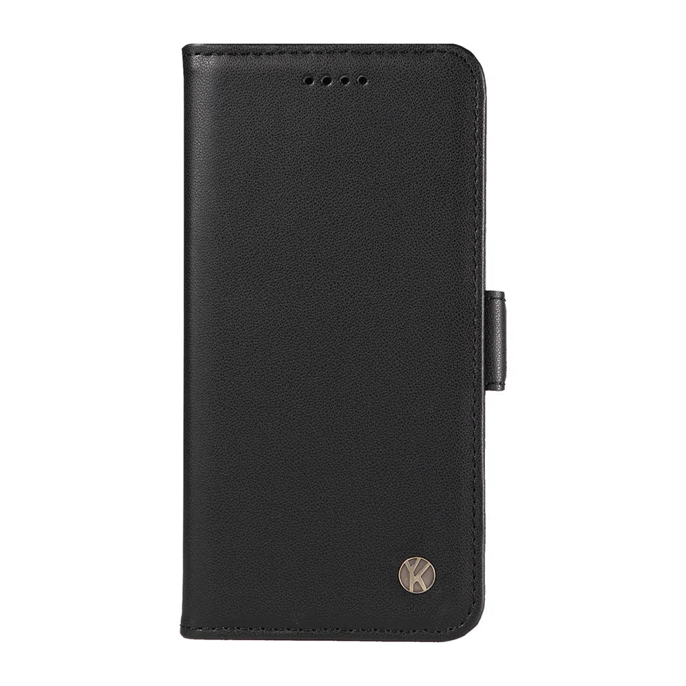YIKATU For iPhone 18 Pro / 17 Pro Wallet Phone Case  YK-003 Leather Stand Cover -  Black - 5