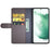For Samsung Galaxy S23+ Case Genuine Split Leather Phone Cover with Wallet Stand - Brown - 2
