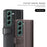 For Samsung Galaxy S23+ Case Genuine Split Leather Phone Cover with Wallet Stand - Brown - 7