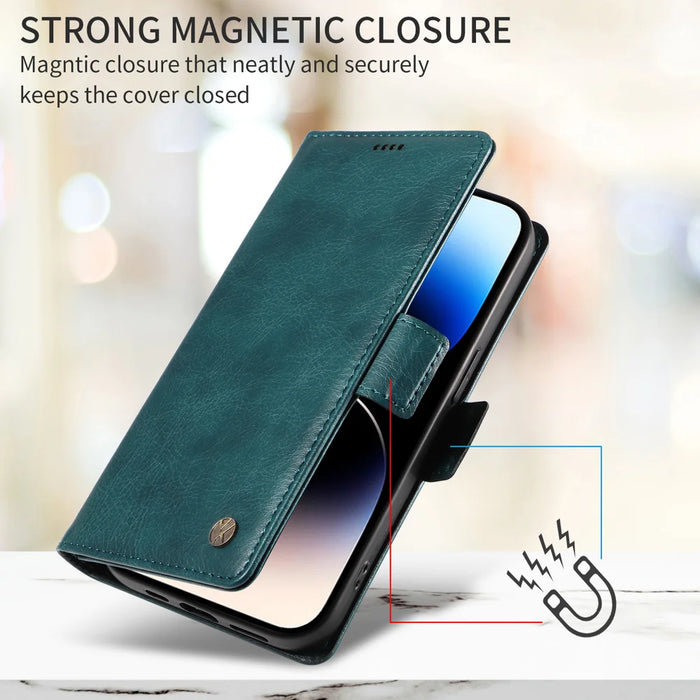 YIKATU For iPhone 17 Case  YK-007 Litchi Texture PU Leather Wallet Phone Cover - Blue - 4