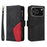For iPhone 18 Pro / 17 Pro Leather Case with Strap Zipper 9 Card Slot Phone Cover Stand - Black - 1