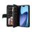 For iPhone Air Leather Case with Strap Zipper 9 Card Slot Phone Cover Stand - Black - 2
