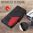 For iPhone Air Leather Case with Strap Zipper 9 Card Slot Phone Cover Stand - Black - 3