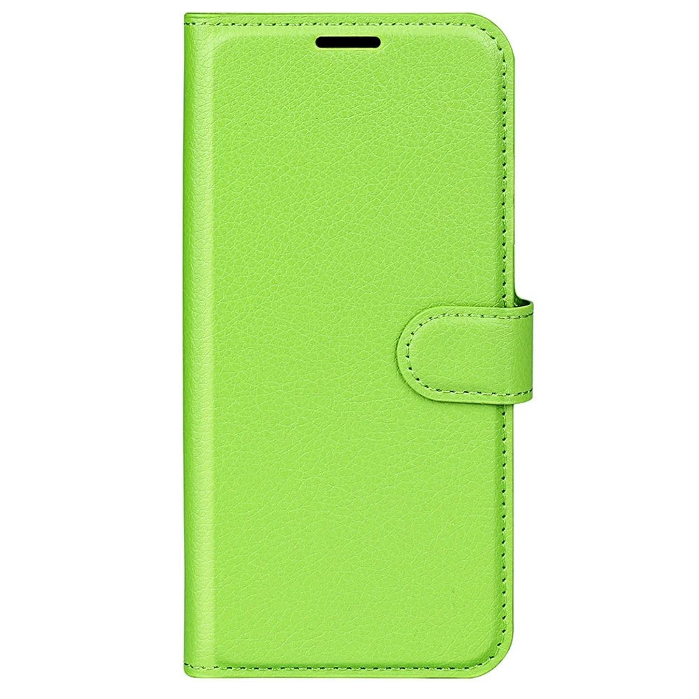 For Samsung Galaxy S23+ Full Protection Case Flip Stand Wallet Anti-scratch Litchi Texture PU Leather Phone Cover - Green - 5