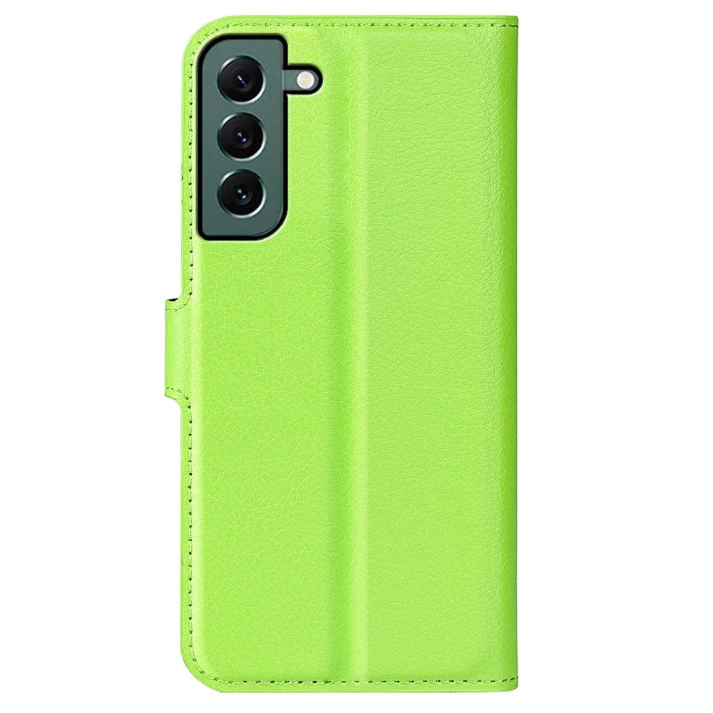 For Samsung Galaxy S23+ Full Protection Case Flip Stand Wallet Anti-scratch Litchi Texture PU Leather Phone Cover - Green - 6