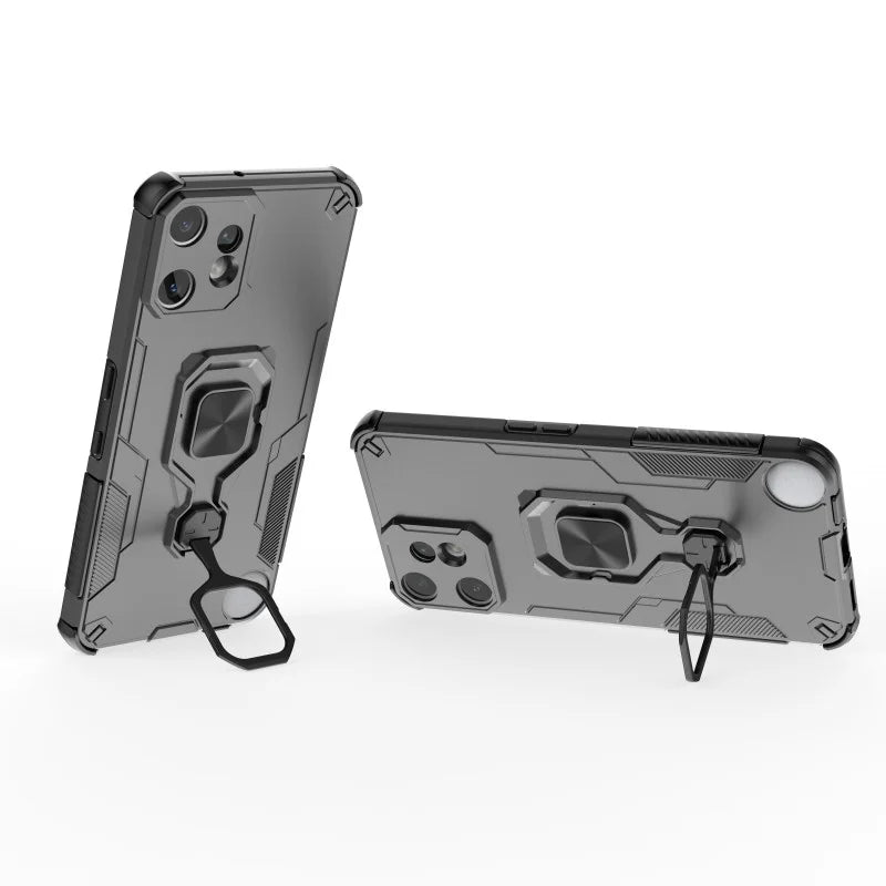 WANLONFENG For Nothing CMF Phone 2 Pro Phone Case  PC TPU Back Cover Kickstand with Tempered Glass - Black - 3