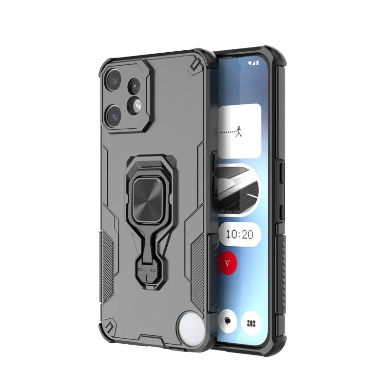 WANLONFENG For Nothing CMF Phone 2 Pro Phone Case  PC TPU Back Cover Kickstand with Tempered Glass - Black - 4