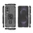 WANLONFENG For Samsung Galaxy S25 Edge Phone Case  PC TPU Back Cover Kickstand with Tempered Glass - Black - 4