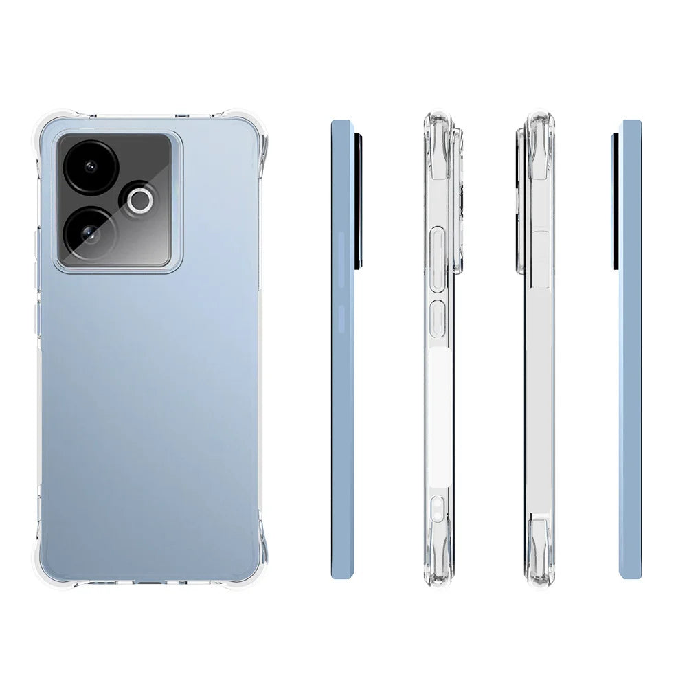 WANLONFENG For Realme GT 7 5G TPU Case  WL2 Series 2.0mm Phone Cover with 2Pcs Tempered Glass Films - Transparent - 4