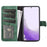 For Samsung Galaxy S23 Shockproof PU Leather Case Color Splicing Folio Flip Stand Wallet Protective Phone Cover - Green - 2