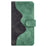 For Samsung Galaxy S23 Shockproof PU Leather Case Color Splicing Folio Flip Stand Wallet Protective Phone Cover - Green - 6