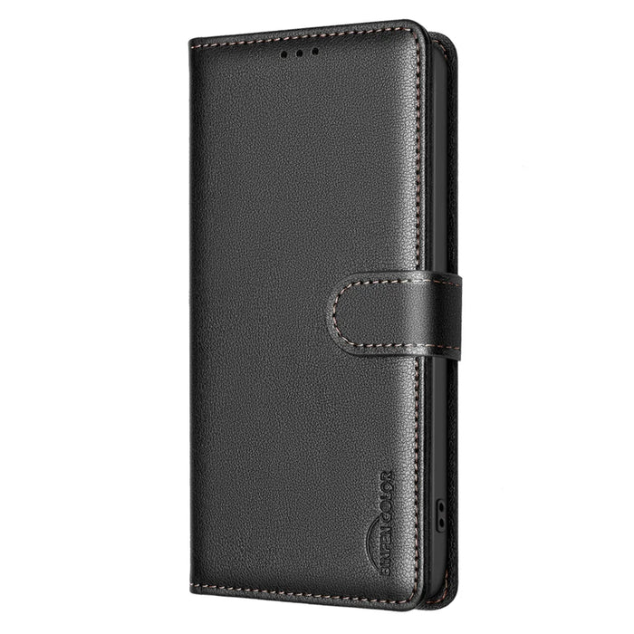 BINFEN COLOR For Samsung Galaxy M36 5G Leather Case  BF32 Wallet RFID Blocking Phone Cover - Black - 2