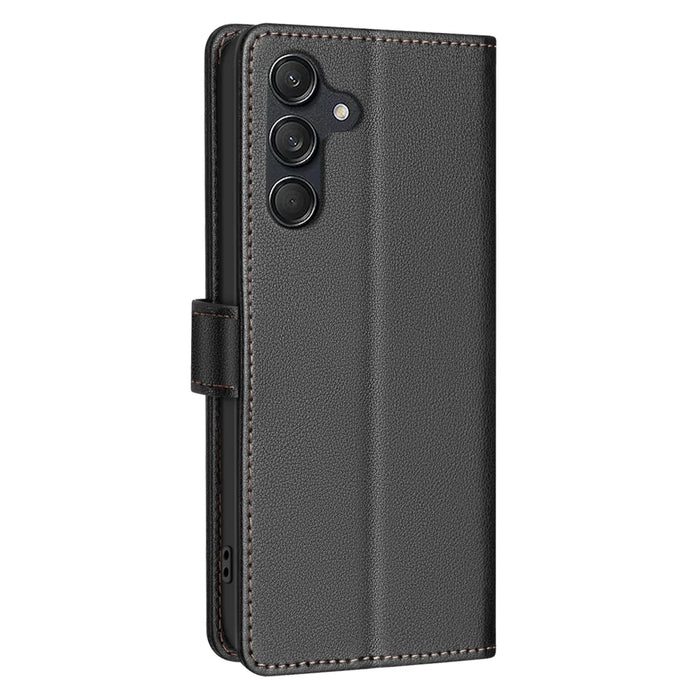 BINFEN COLOR For Samsung Galaxy M36 5G Leather Case  BF32 Wallet RFID Blocking Phone Cover - Black - 3
