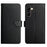 For Samsung Galaxy M36 5G Case Genuine Cow Leather Phone Cover Nappa Texture - Black - 1