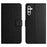 For Samsung Galaxy S25 FE Case PU Leather Wallet Phone Cover Litchi Texture, Black - 1