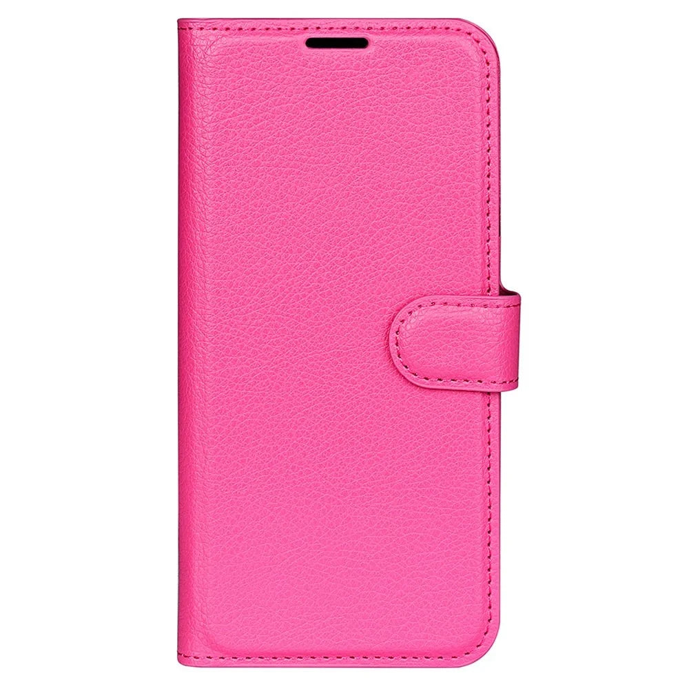 For Samsung Galaxy S23 Anti-scratch Litchi Texture PU Leather Full Protection Case Flip Stand Wallet Phone Cover - Rose - 5