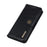 KHAZNEH For Samsung Galaxy S25 FE Wallet Case Cowhide Texture Leather Flip Phone Cover - Black - 4