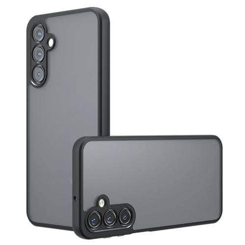 For Samsung Galaxy F16 5G / M16 5G Case Skin-Touch TPU + PC Matte Phone Back Cover, Transparent Black - 1