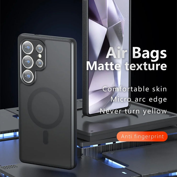 For Samsung Galaxy S25 Ultra Magnetic Case TPU+PC Matte Phone Cover - 2