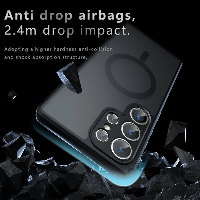 For Samsung Galaxy S25 Ultra Magnetic Case TPU+PC Matte Phone Cover - 4