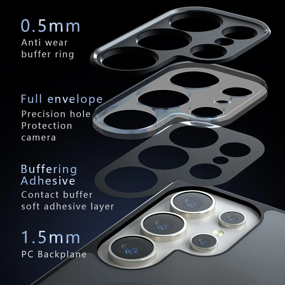 For Samsung Galaxy S25 Ultra Case TPU + PC Shockproof Clear Phone Cover - 4