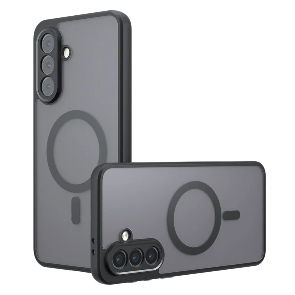 For Samsung Galaxy A35 5G Magnetic Case TPU+PC Matte Phone Cover - 1