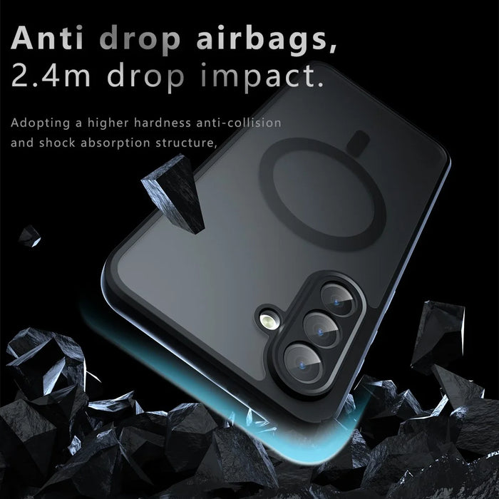 For Samsung Galaxy A35 5G Magnetic Case TPU+PC Matte Phone Cover - 4