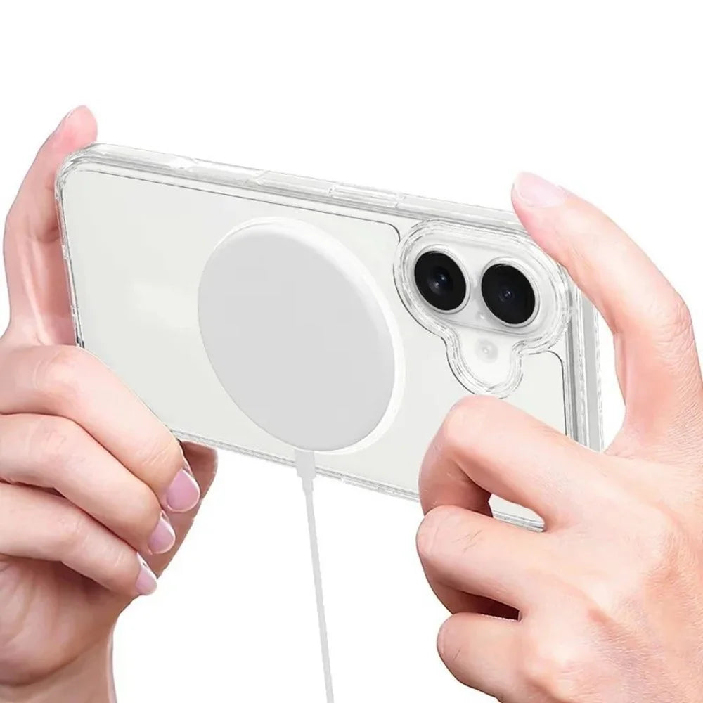 WANLONFENG LM1 Series For iPhone 17 Clear Case Compatible with MagSafe with 2Pcs Screen Films (Big Lens Hole) - 3