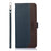 KHAZNEH For Samsung Galaxy S25 FE Case RFID Blocking Wallet Litchi Texture PU Leather Phone Cover with Strap - Blue - 6