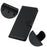 For Samsung Galaxy S25 FE Wallet Case PU Leather Phone Cover Litchi Texture - Black - 4